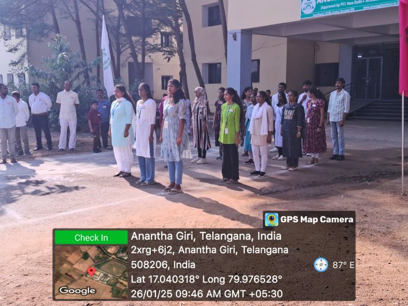 celebrations at anurag pharmacy college on the occasion of republic day