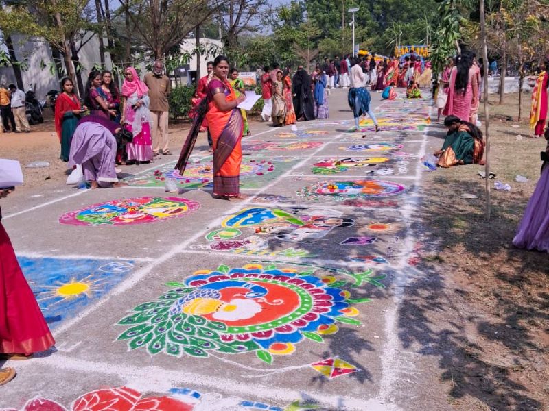 rangoli competitions at anurag college