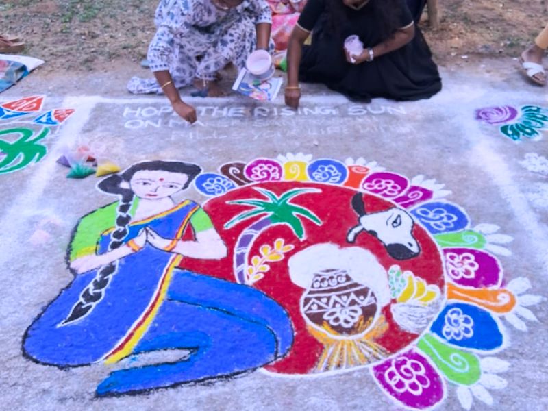 sankranti sambaralu at anurag pharmacy college