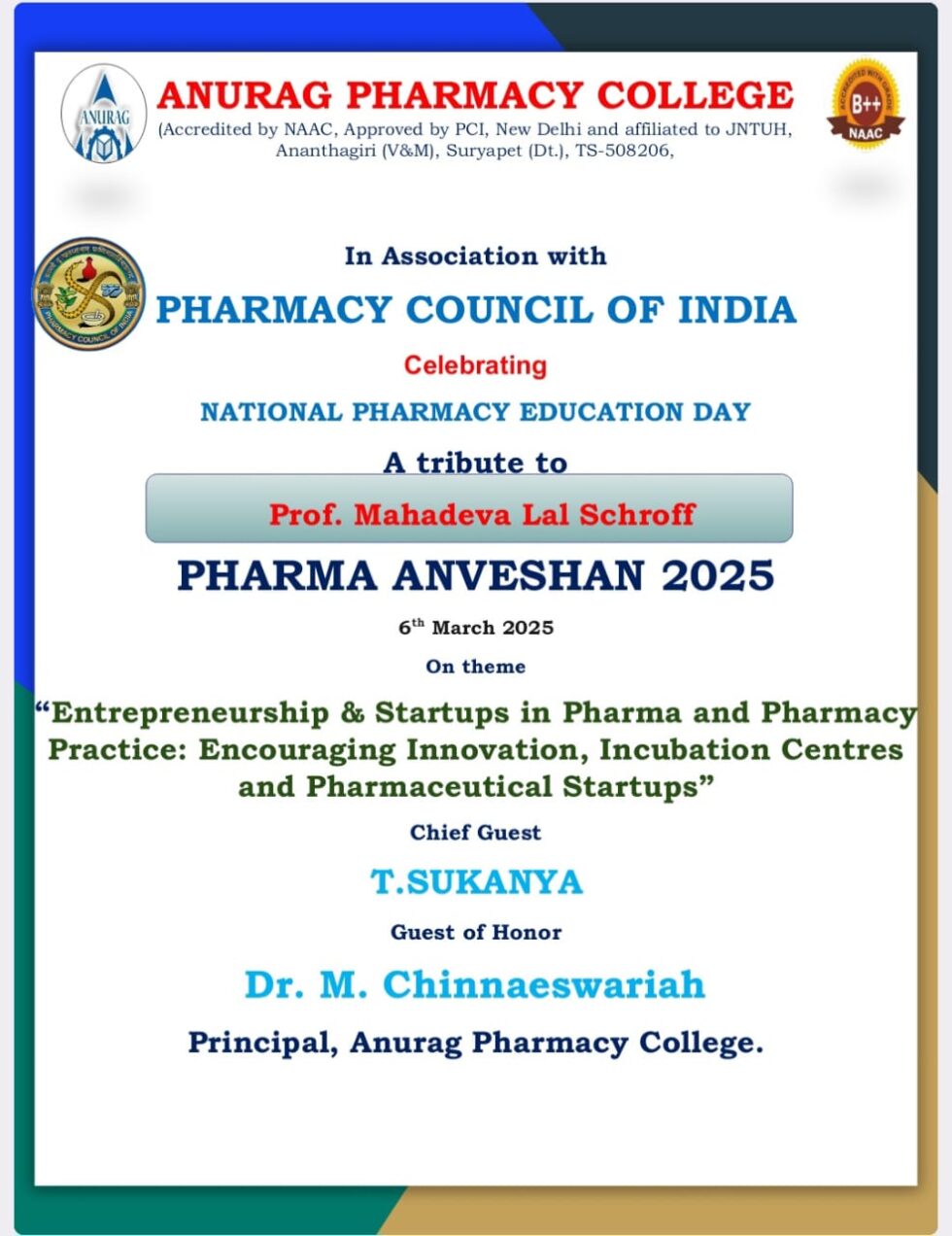National Pharmacy Education Day 2025 - Anurag Pharmacy