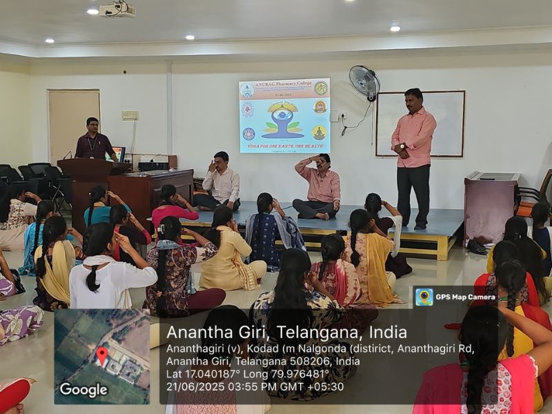 international yoga day 2025 at anurag pharmacy college