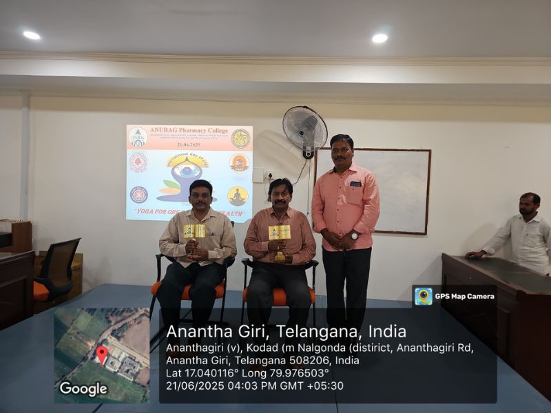 international yoga day celebration – 2025 at anurag pharmacy college
