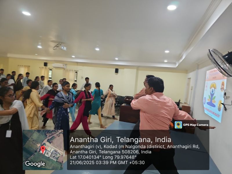 yoga day celebrations 2025 at anurag pharmacy