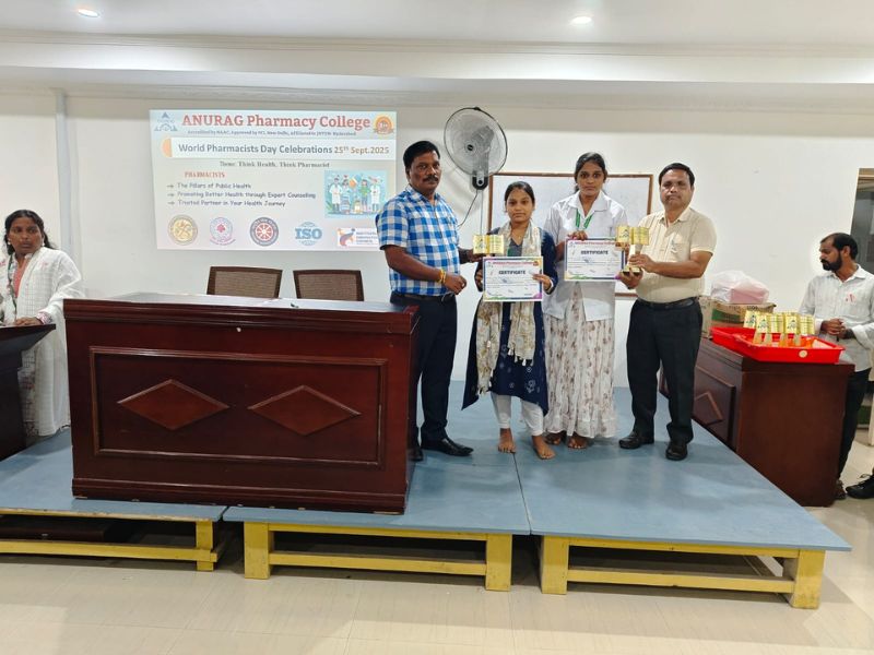 world pharmacists day celebrations 2k25 at anurag pharmacy college