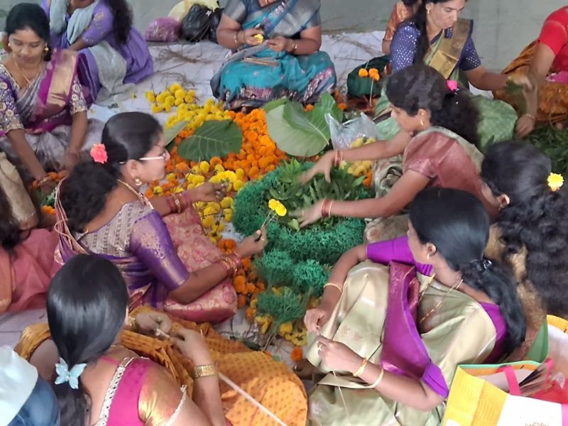 bathukamma celebrations 2025 at anrp college