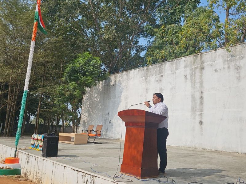 77th republic day celebrations at anurag pharmacy college kodad 2k26