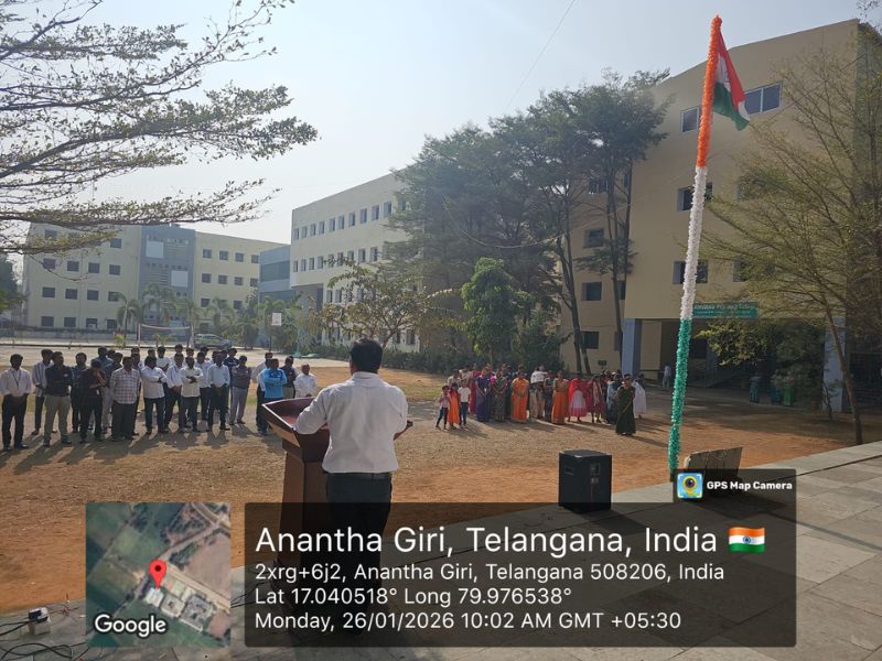 77th republic day celebrations at anurag pharmacy college kodad