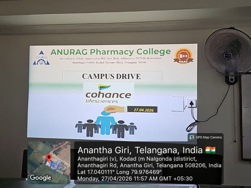 cohance lifesciences campus drive at anurag pharmacy college