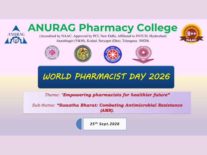 world pharmacists day 2026 celebrated at anurag pharmacy college