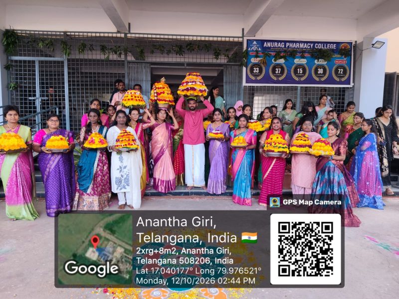 anurag pharmacy college celebrated bathukamma festival – 2026